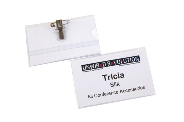 Business card size name tag - pin & clip aca-01 - Image 2