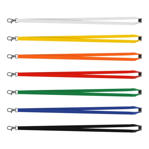 12mm Wide Lanyard with Metal Clip and Safety Clip - unbranded