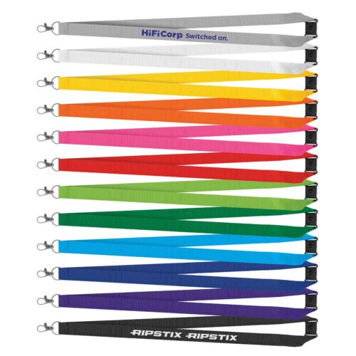 Polyester Lanyards with Multiple Width Options and Various Attachments