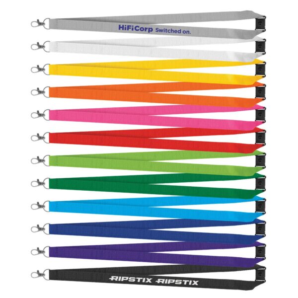 Polyester Lanyards with Multiple Width Options and Various Attachments